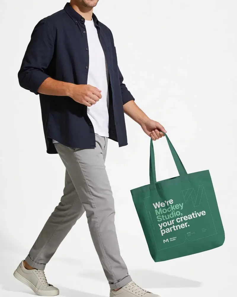Eco Friendly Cotton Tote Bag Mockup For Personalized Logo Branding Projects