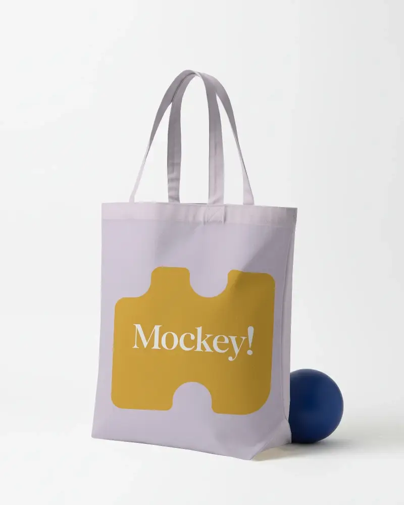 Simple Sustainable Tote Bag Mockup With Flat Base And Long Handles For Everyday Use