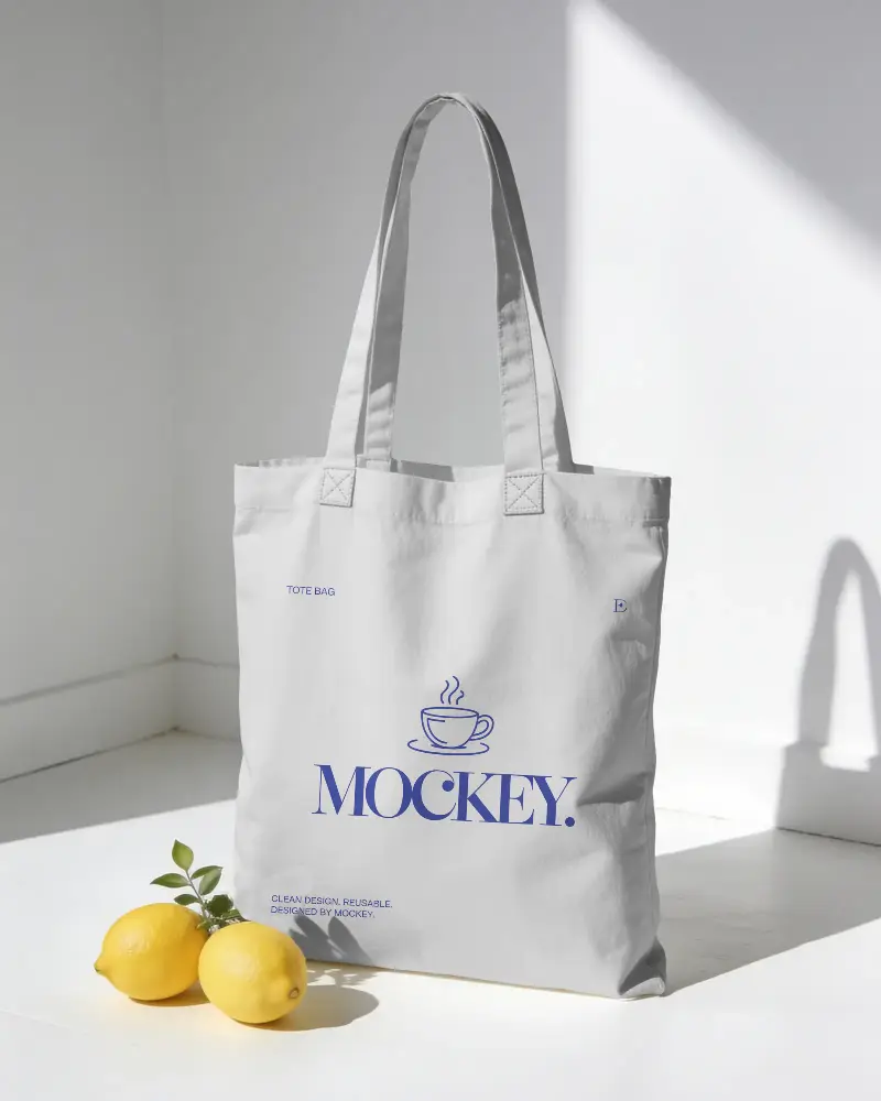 Eco Friendly Reusable Tote Bag Mockup For Custom Design Showcase And Brand Promotion Use