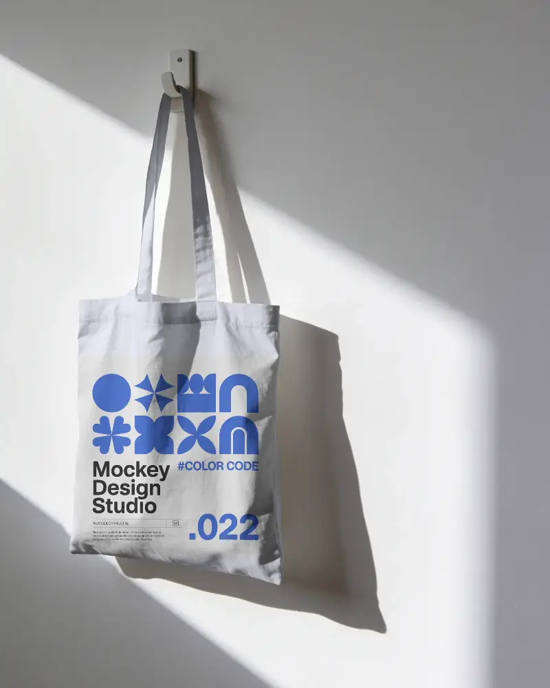 Reusable Cotton Tote Bag Mockup Minimalist Design Ideal For Branding Mockup