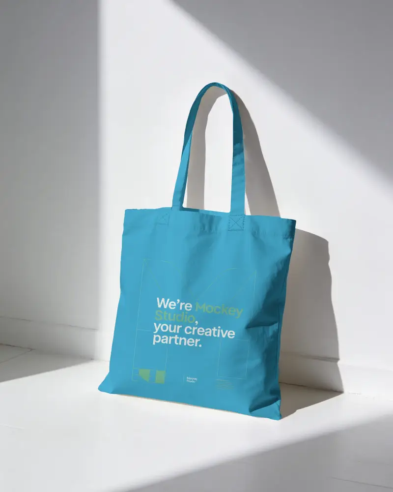 Minimalist Plain Tote Bag Mockup For Custom Printing And Promotional Merchandise Design