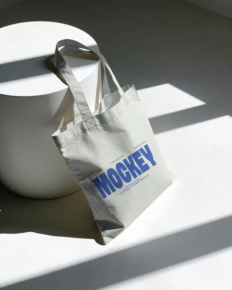 Reusable Tote Bag Mockup Plain Canvas Bag For Custom Designs Easy Edit And Print Ready