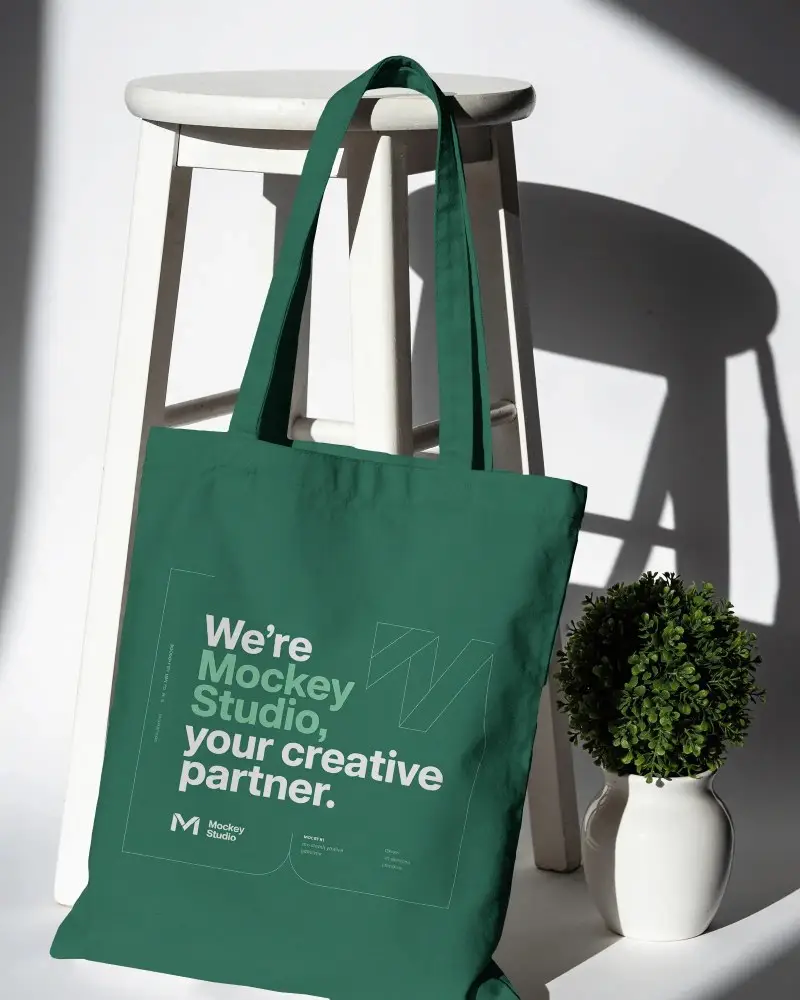 Durable Canvas Tote Bag Mockup Perfect For Custom Printed Designs And Everyday Use