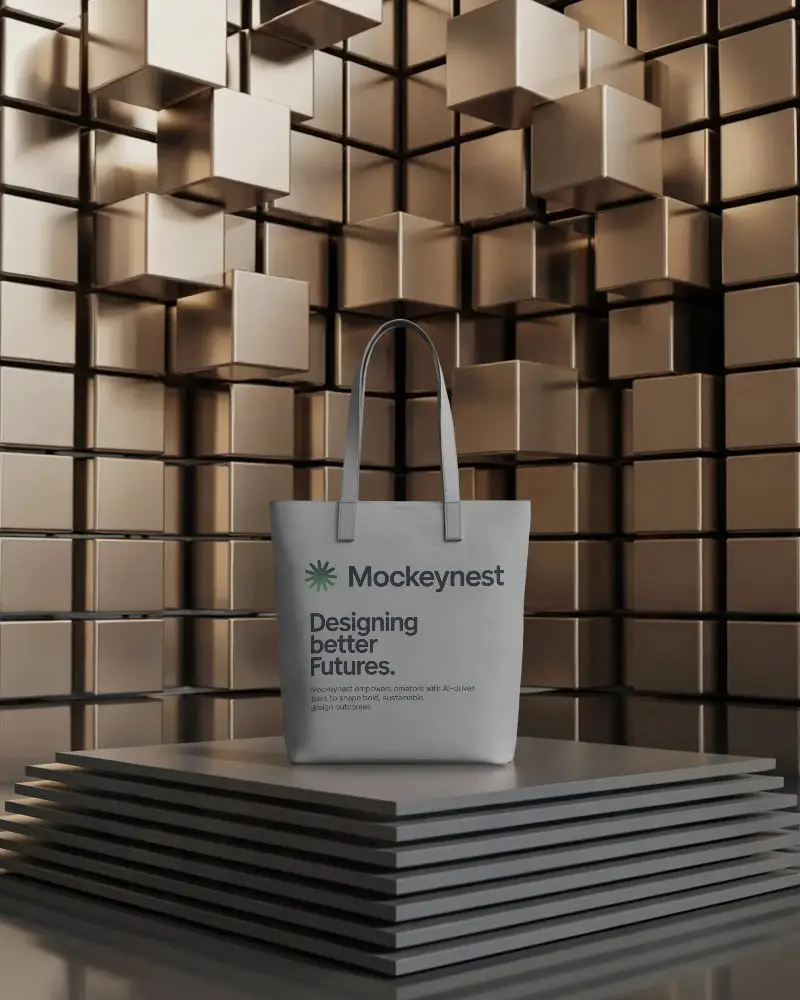 High Quality Minimalist Tote Bag Mockup For Fashion Brands And Promotional Use