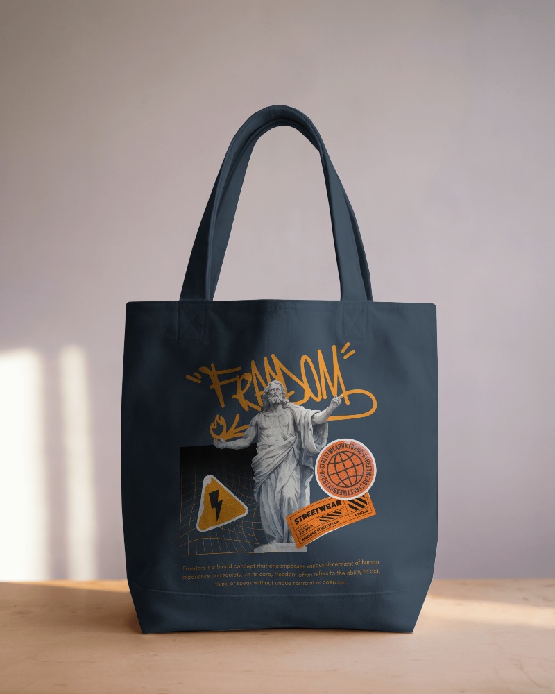 Sunlit Tote Bag Mockup With Soft Shadows And Neutral Background Ideal For Subtle And Elegant Display