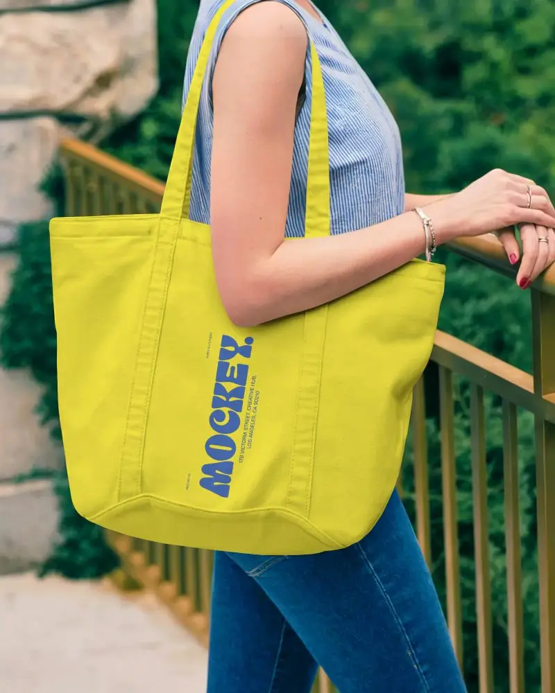 Stylish Durable Spacious Tote Bag Mockup For Branding And Custom Design Showcase