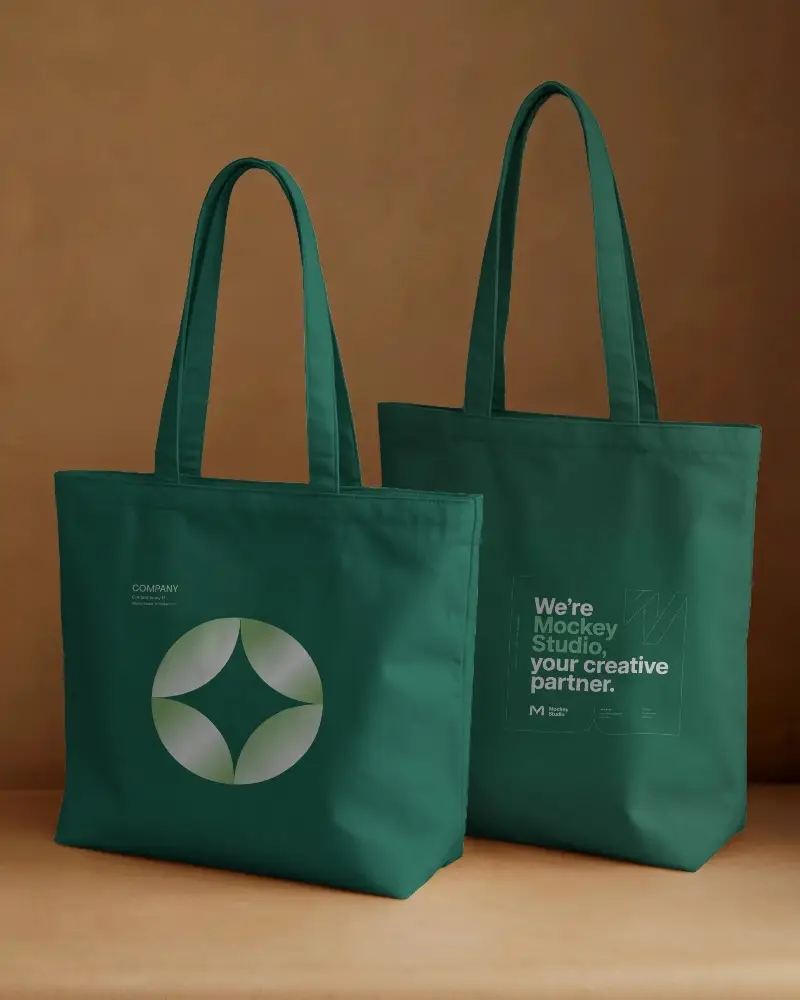 Eco Friendly Large Capacity Tote Bags Mockup With Simple Minimalist Design And Durable Construction