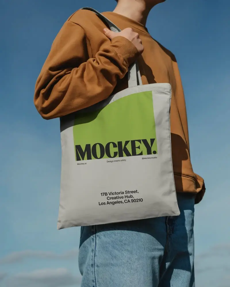 High Quality Tote Bag Mockup Template For Promotional And Marketing Materials Showcasing