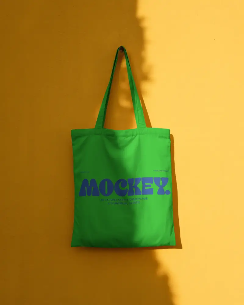 Plain Cotton Canvas Tote Bag Mockup For Custom Designs And Personalized Printing