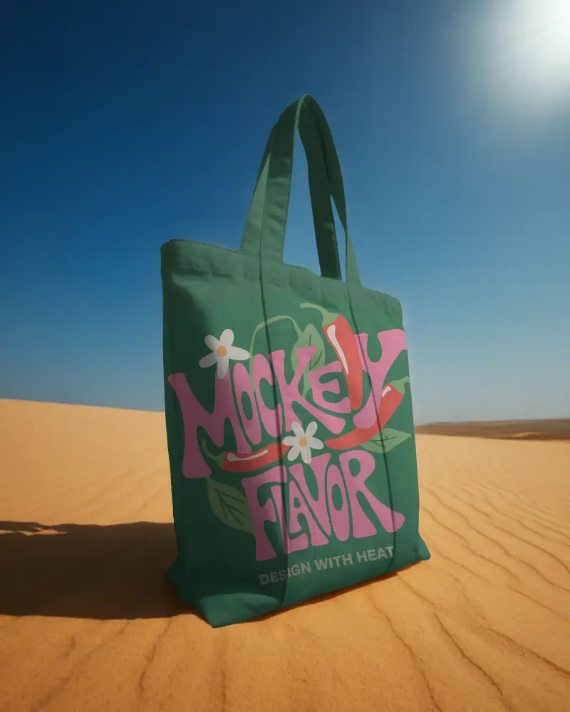 Eco Friendly Tote Bag Mockup For Sustainable Fashion Brand Promotion Use