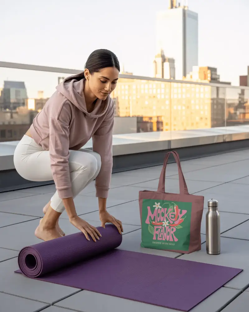 Premium Cotton Tote Bag Mockup For Fashionable Accessories And Sustainable Shopping Promotions
