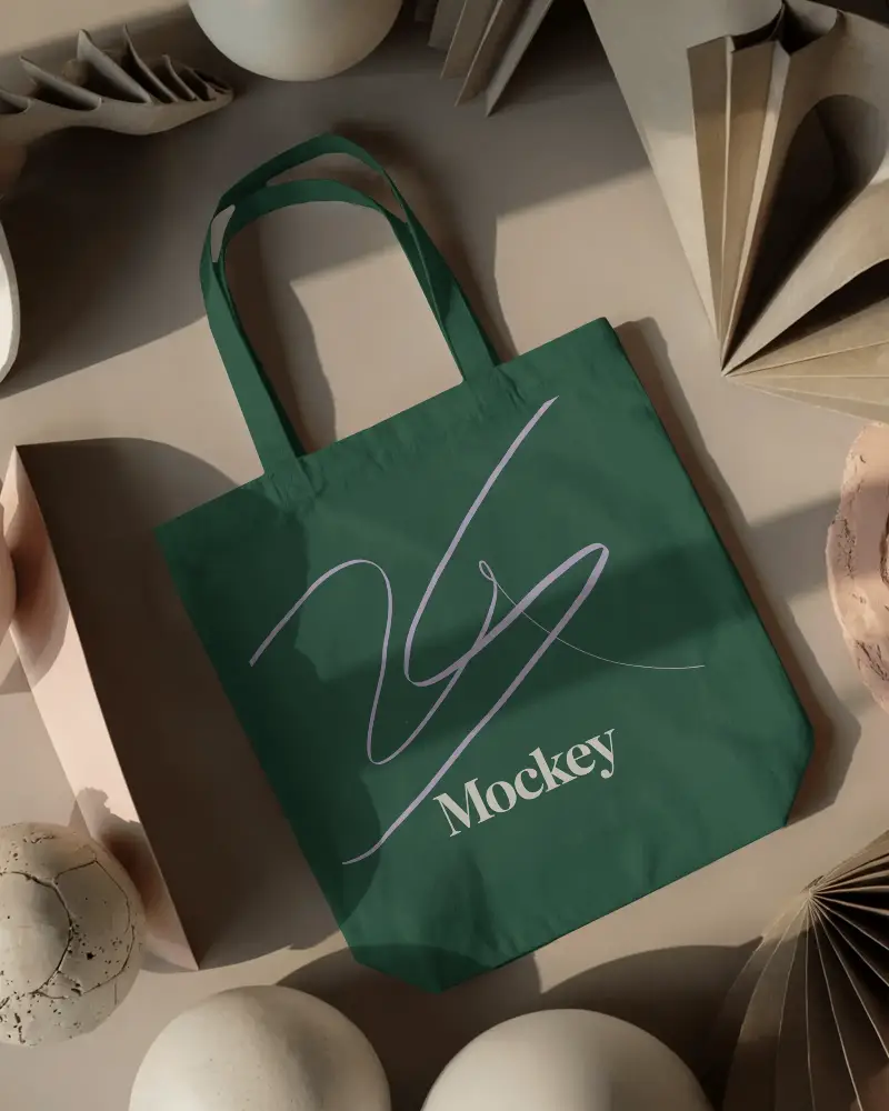 Realistic Tote Bag Mockup Ideal For Portable Carryall Product Showcase And Marketing