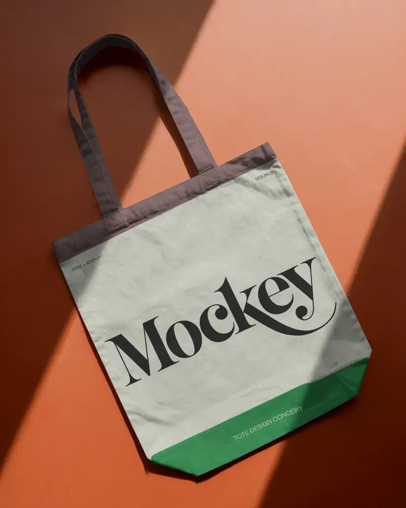 High Quality Reusable Tote Bag Mockup For Customizable Retail And Promotional Designs