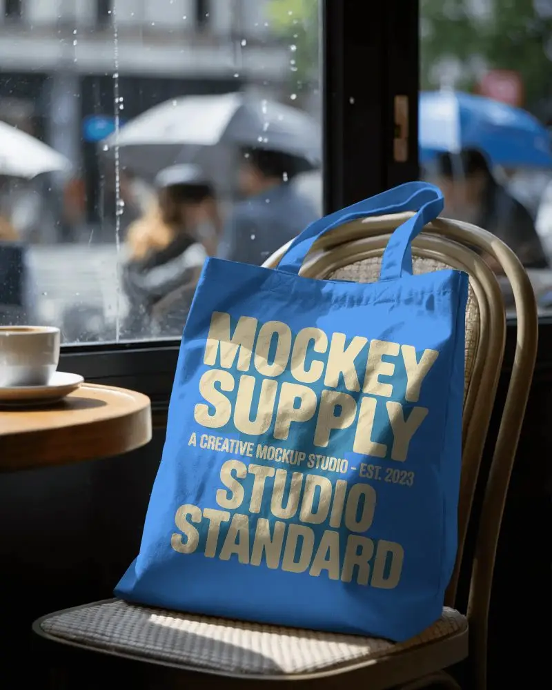 Premium Durable Cotton Tote Bag Mockup For Branding And Personalized Design