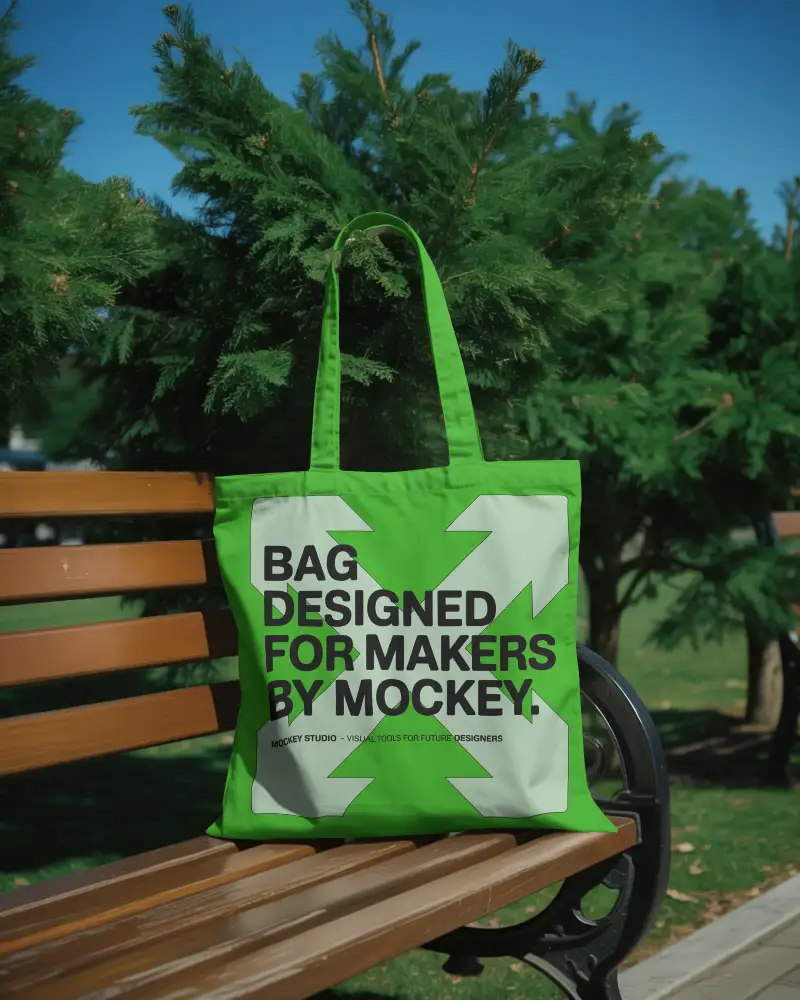 Eco Friendly Reusable Tote Bag Mockup Perfect For Promotional And Custom Design Rendering