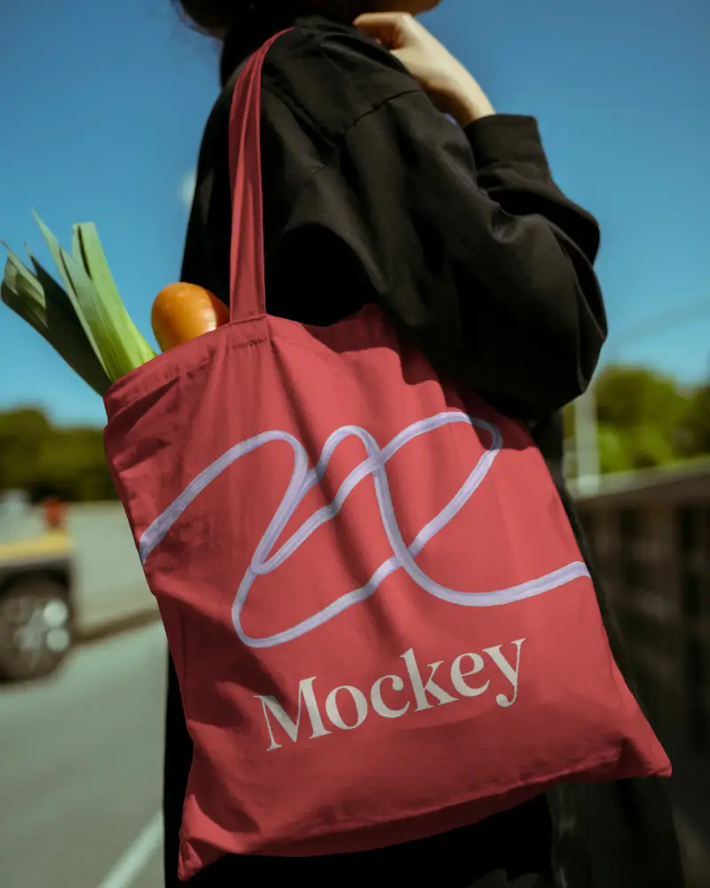 Reusable Cotton Tote Bag Mockup Eco Friendly Grocery Shopping And Everyday Carrying Needs