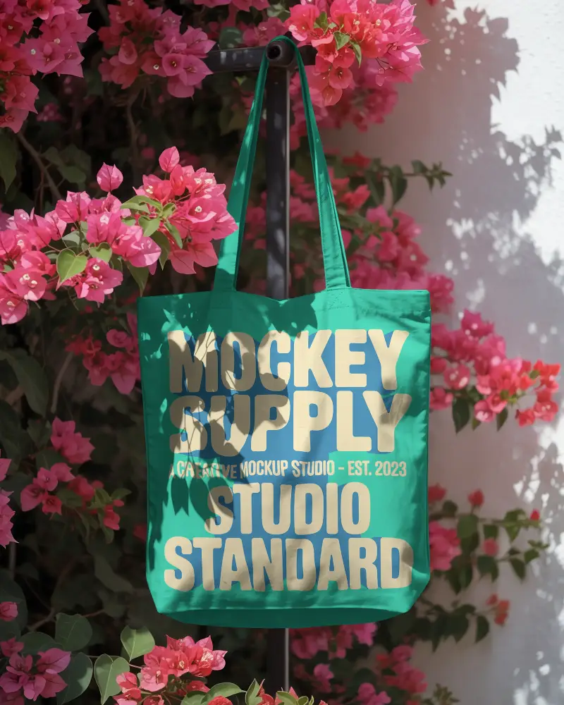 Stylish Eco Friendly Canvas Tote Bag Mockup For Custom Design Branding Showcase