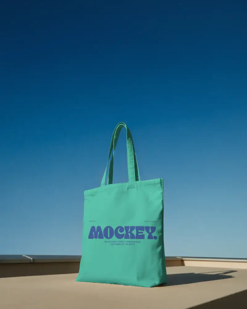 Stylish Plain Tote Bag Mockup For Custom Print Design Promotion And Branding