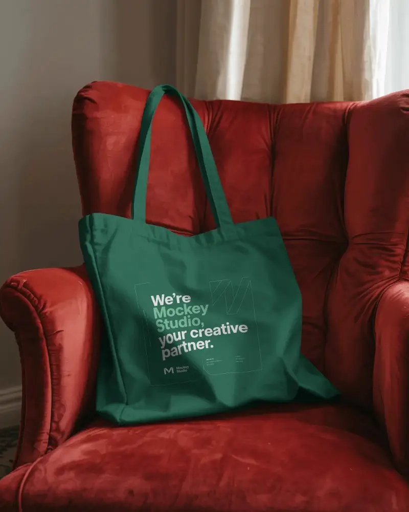 Eco Friendly Reusable Tote Bag Mockup For Custom Print Design Presentation