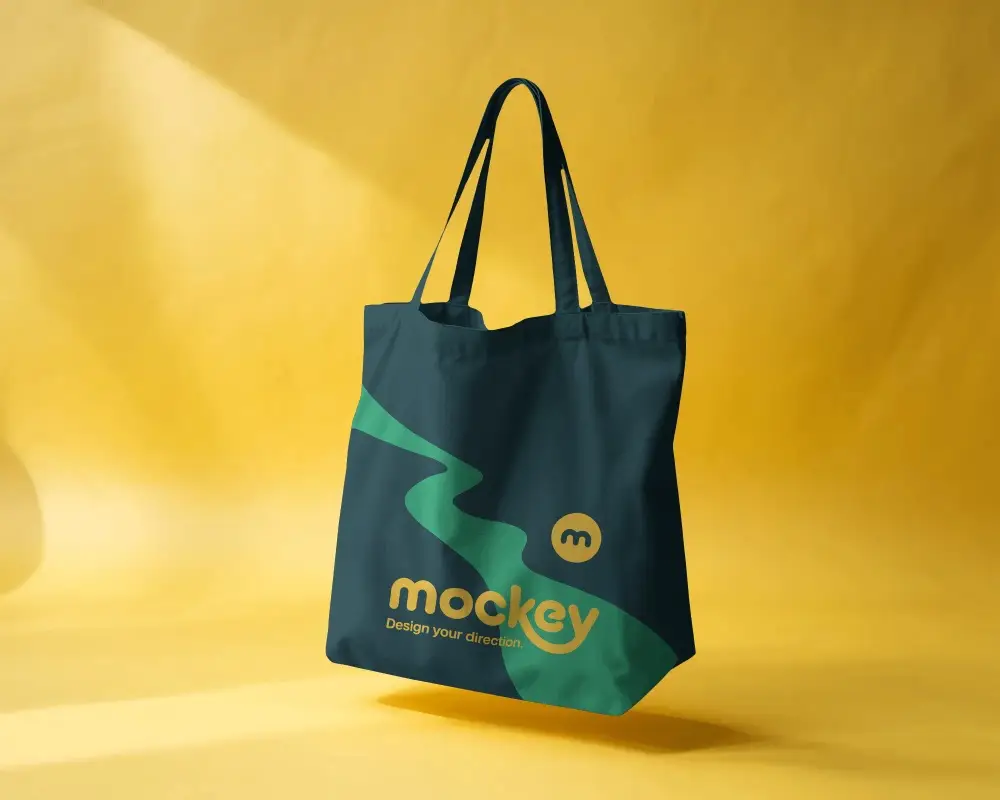 High Quality Reusable Tote Bag Mockup For Branded Print Design Presentations