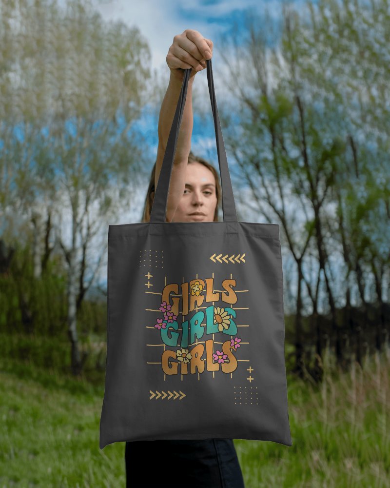 Tote Bag Mockup Held By Model In Nature