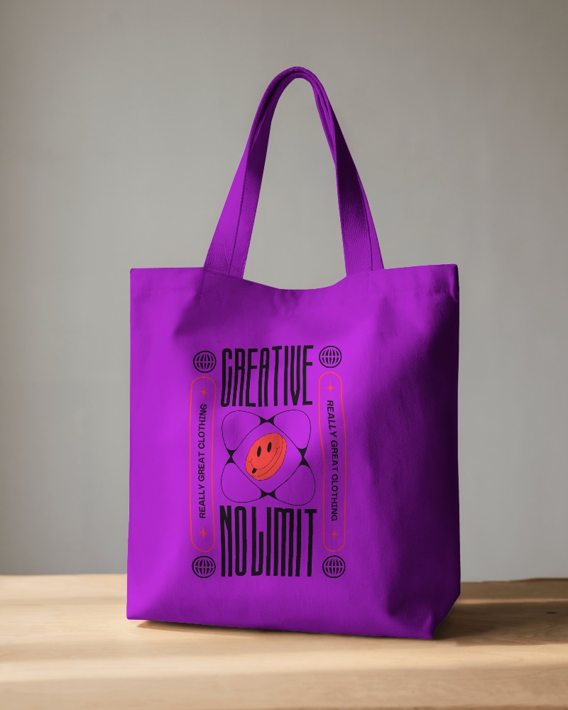 Natural Light Tote Bag Mockup On Wooden Table Clean And Simple Look For Minimalist Presentation