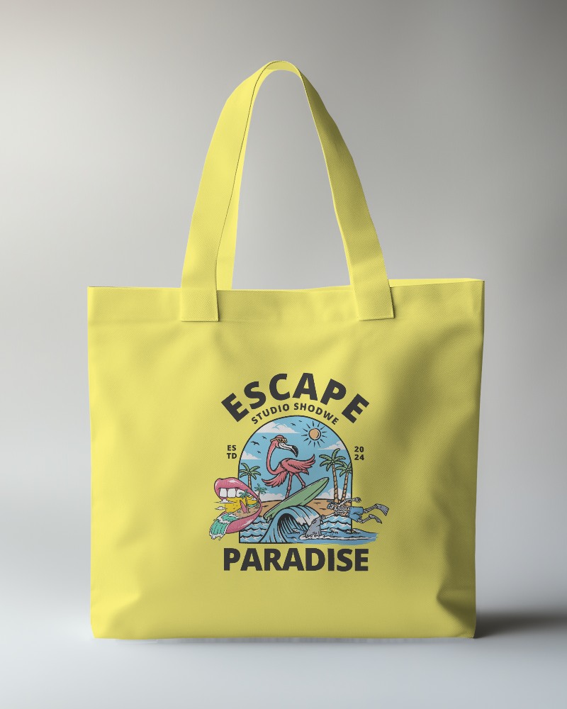 Clean Minimalist Tote Bag Mockup White Fabric With Customizable Design Template Soft Lighting Modern Studio Setup 0133