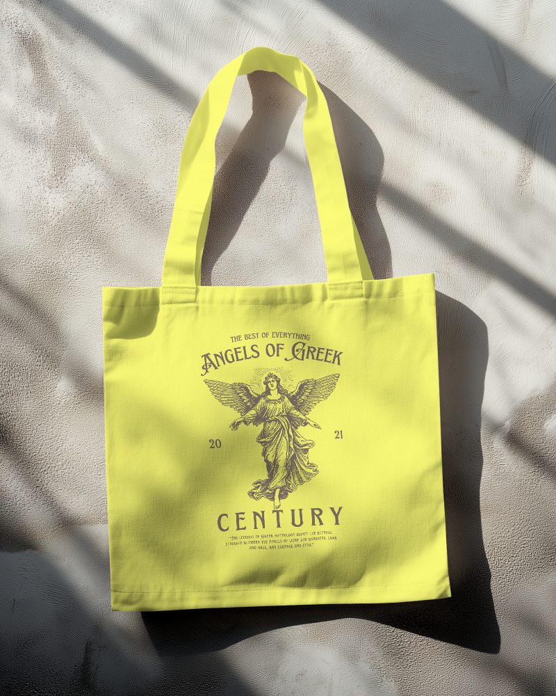 Sunlit Canvas Tote Bag Mockup Natural Light Soft Shadows Minimalistic Design Display 0136