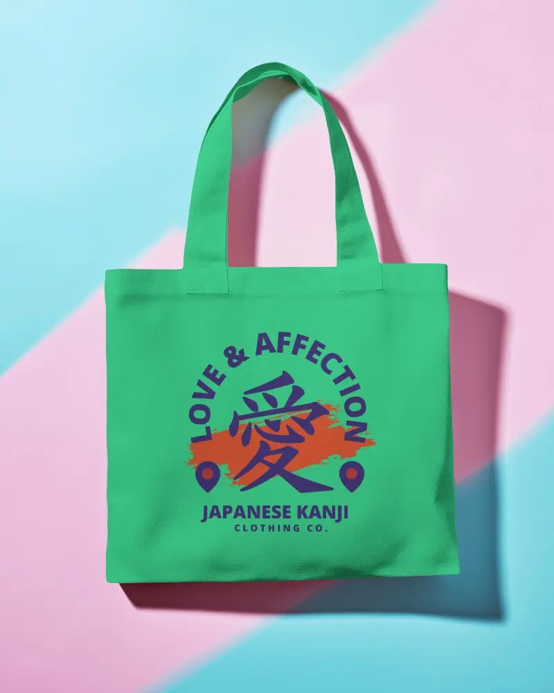 Tote Bag Mockup On Dual Tone Backdrop Front Facing Flat Lay Soft Shadow Modern Stylized Display