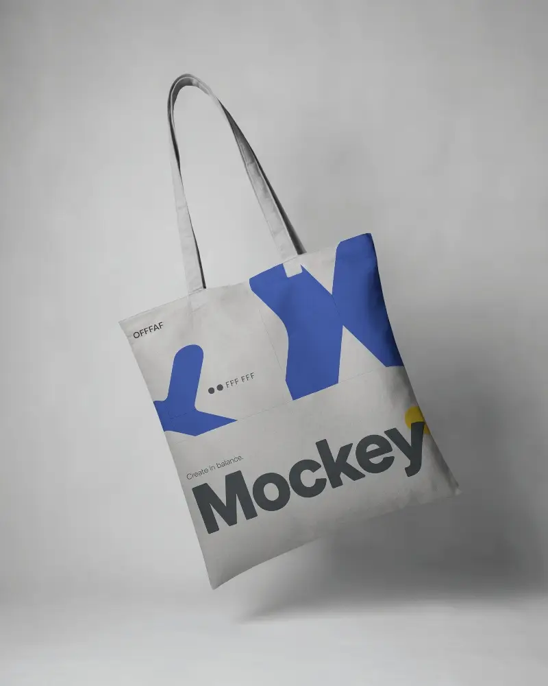 Minimalistic Shopping Tote Bag Mockup Showing Clean Flat Surface For Branding Customization 0313