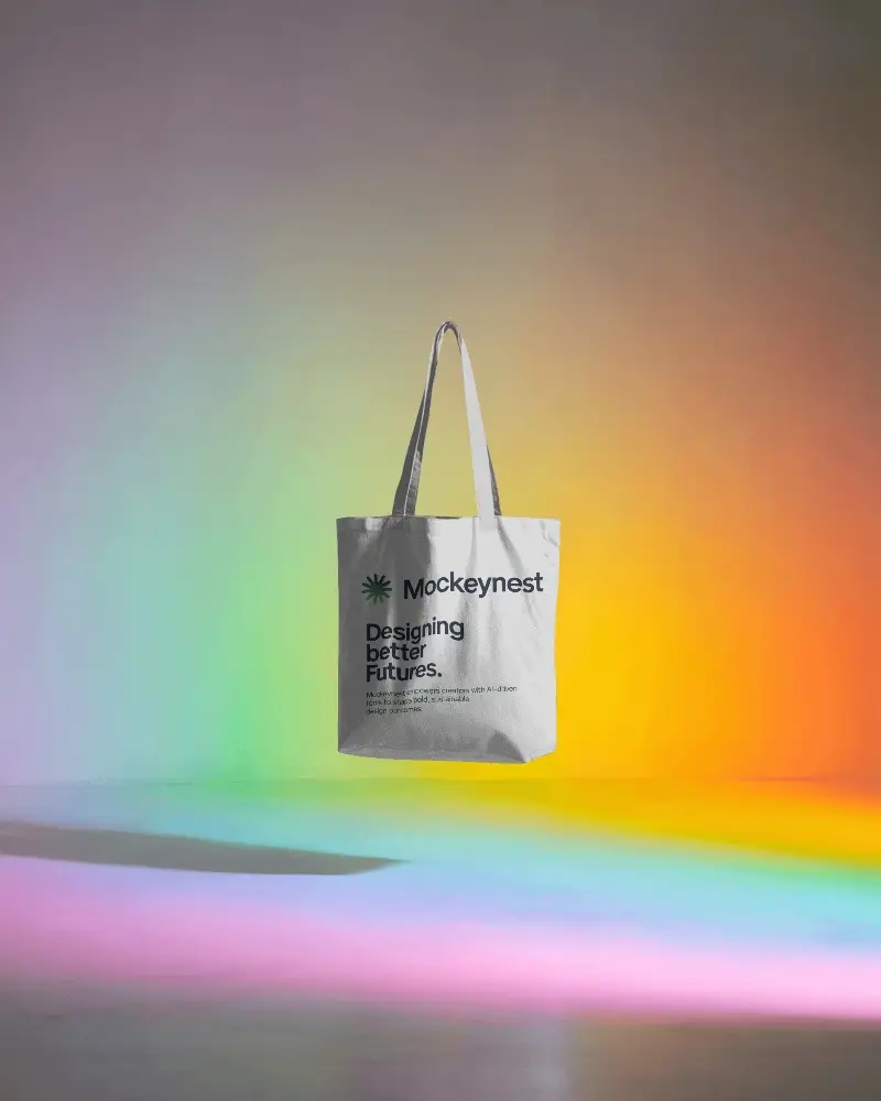 Minimalistic Floating Tote Bag Mockup For Creative Branding And Promotional Use In Design 0315