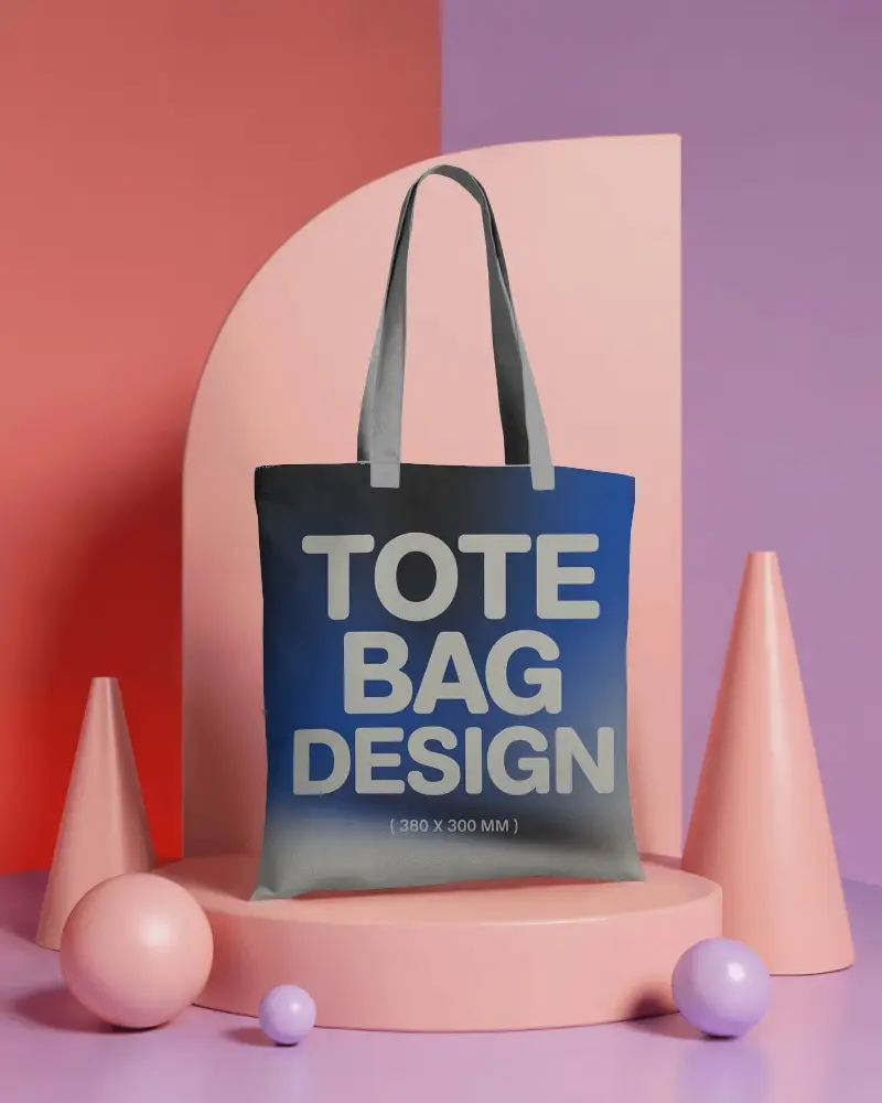 Stylish Simple Everyday Tote Bag Mockup For Your Custom Logo And Design Presentations 0327