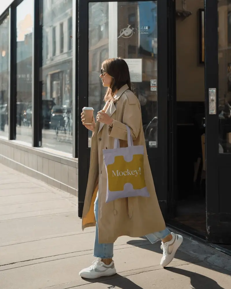 Stylish Urban Casual Tote Bag Mockup For Modern Lifestyle And Everyday Usage 0333