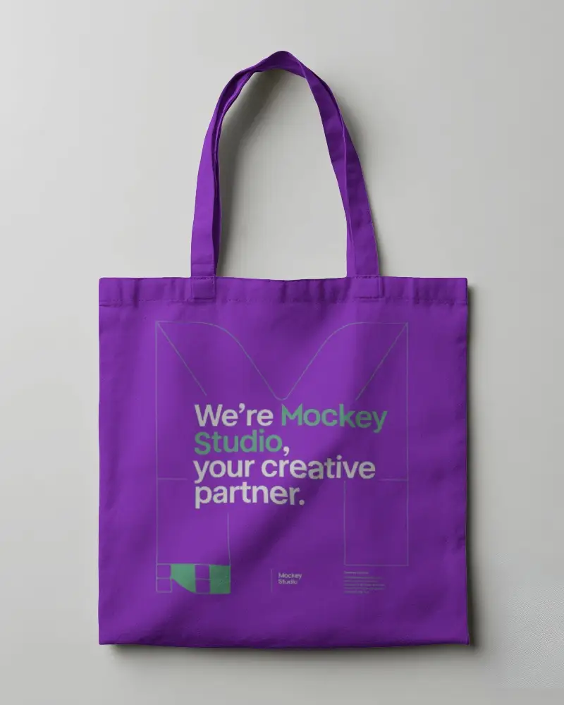 Plain Fabric Tote Bag Mockup To Showcase Your Graphic Designs Or Advertisements