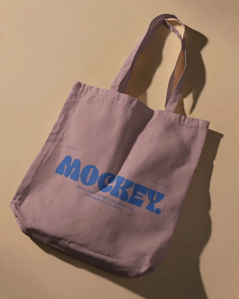 Stylish Cotton Tote Bag Mockup For Everyday Use With Durable Straps And Large Storage Space