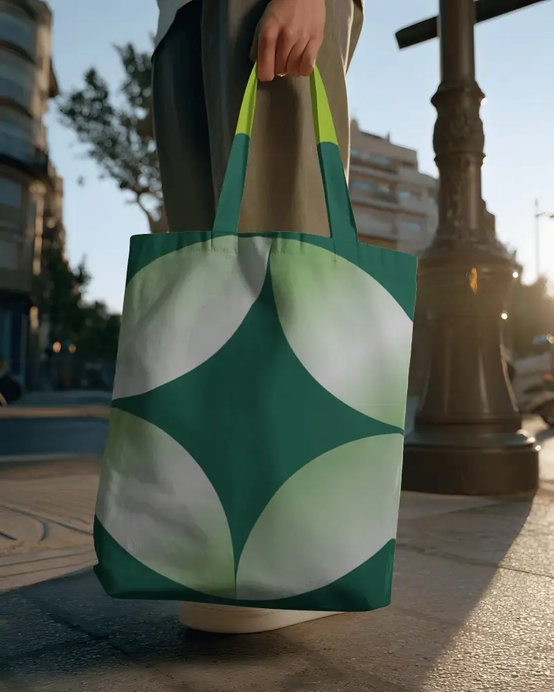 Eco Friendly Durable Tote Bag Mockup For Daily Use Shopping Carrying Lightweight Fabric Style