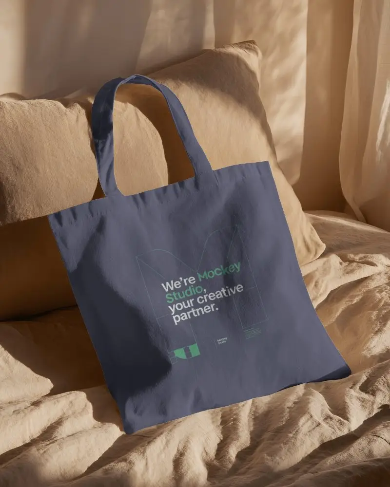 Tote Bag Mockup For Printing Designs And Custom Artwork Presentation Template