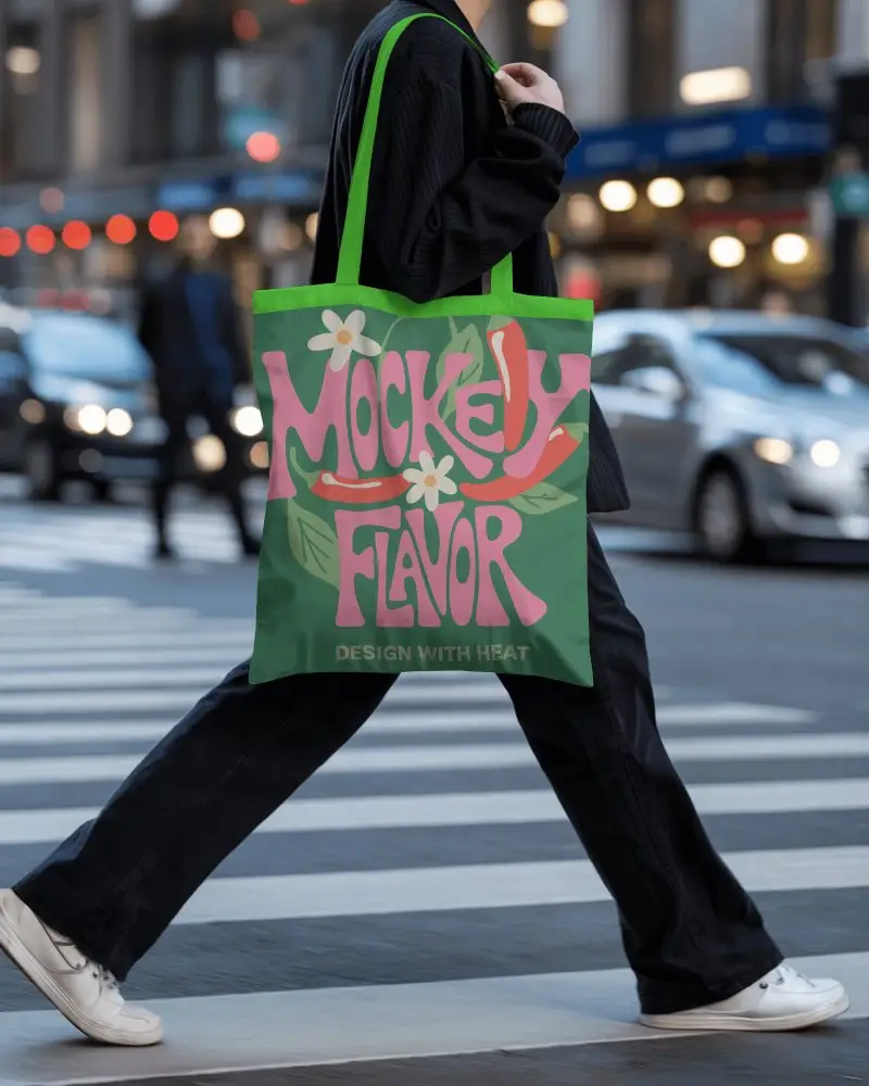 Trendy Casual Tote Bag Mockup With Long Straps For Everyday Use And Promotional Brands