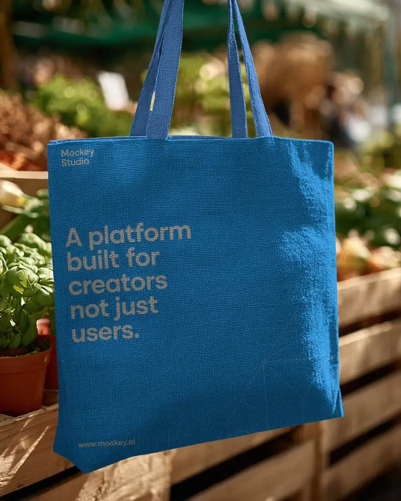 Durable Everyday Use Tote Bag Mockup For Custom Designs And Personalized Branding Ideas