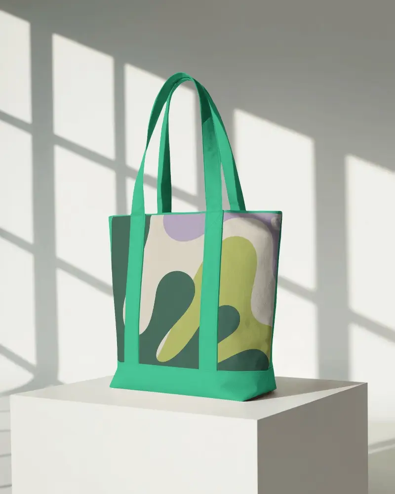 Durable Tote Bag Mockup For Custom Logo Design Presentation Template