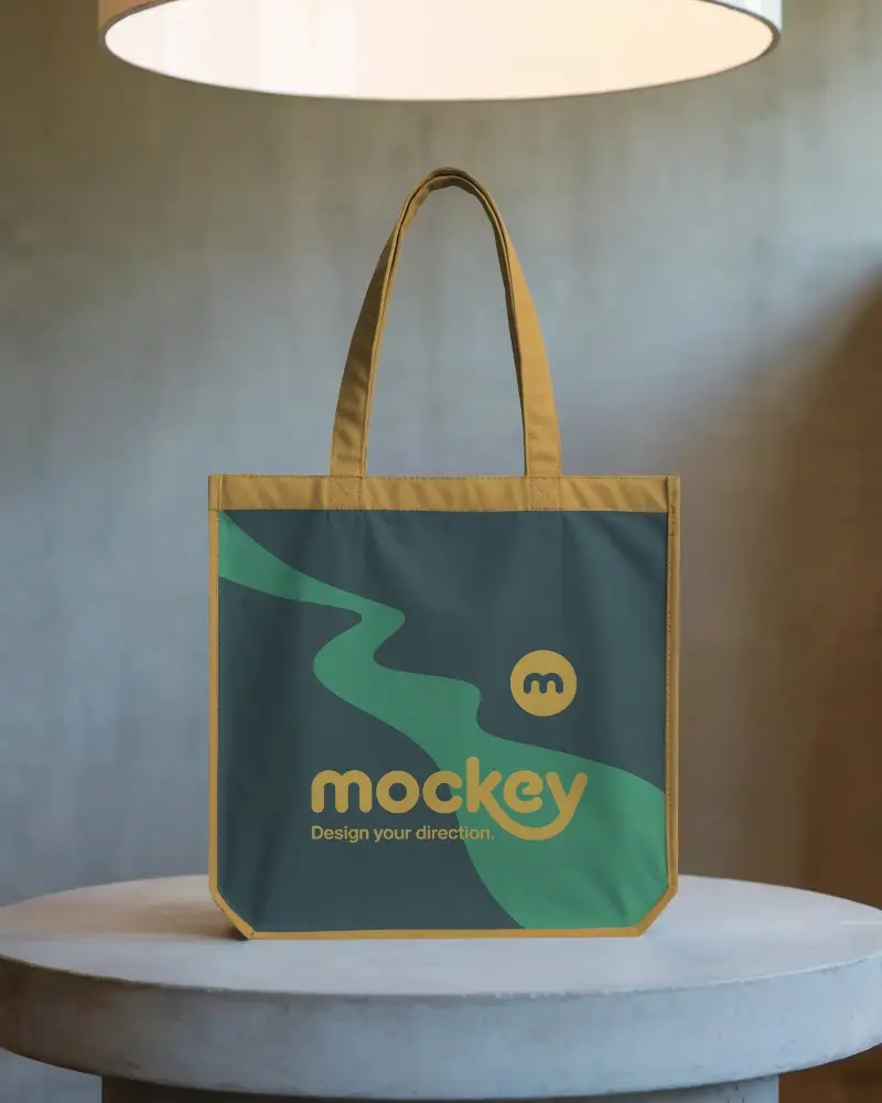 Simple Minimalist Tote Bag Mockup For Custom Design Showcase And Brand Presentation Use