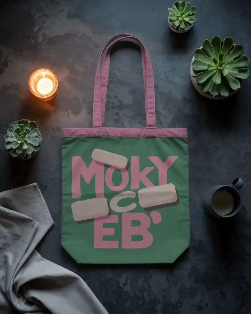 Eco Friendly Reusable Tote Bag Mockup For Custom Design Presentation Template