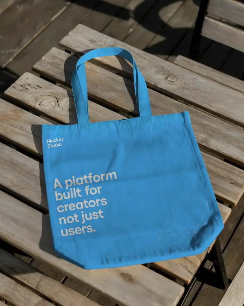 Reusable Cotton Tote Bag Mockup For Custom Printing And Promotional Usage In Studio