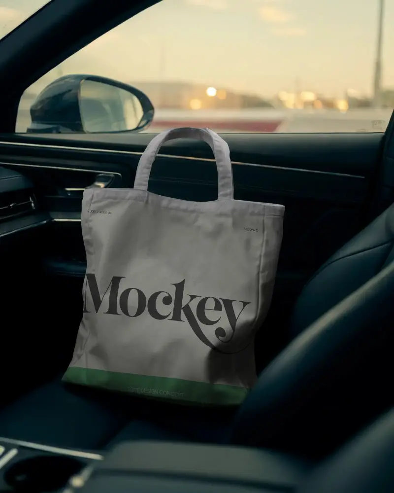 Eco Friendly Cotton Tote Bag Mockup For Sustainable Fashion Brand Marketing