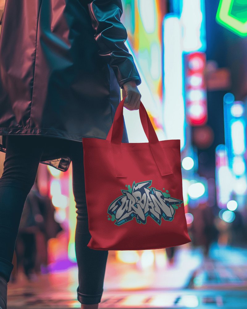 Totebag Mockup In Hand At Night