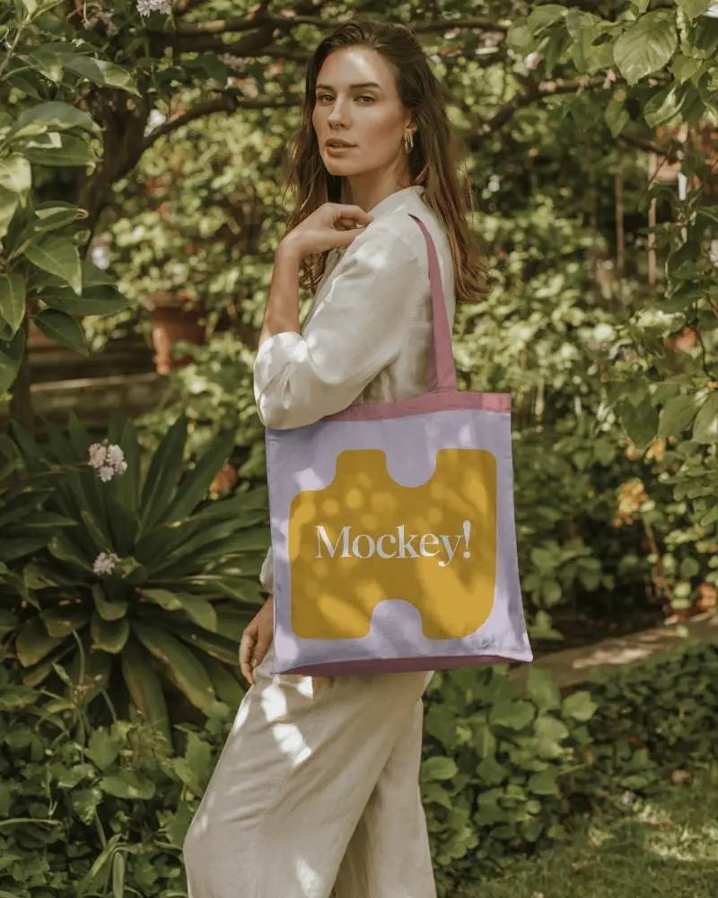 Durable Reusable Tote Bag Mockup With Comfortable Shoulder Straps Great For Sustainable