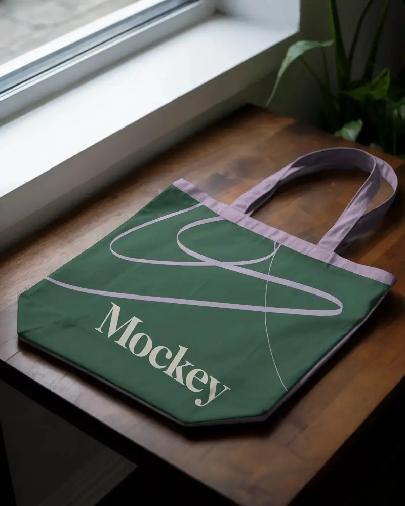 Eco Friendly Reusable Tote Bag Mockup For Custom Design And Printing Purposes