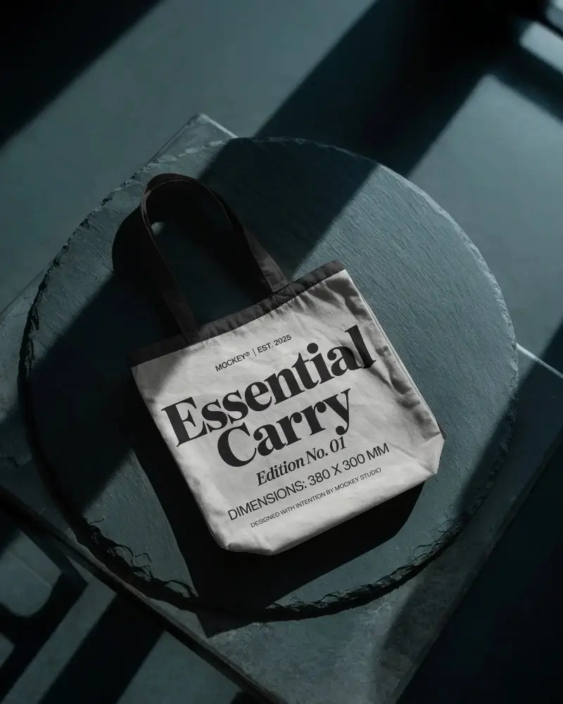 Eco Friendly Cotton Tote Bag Mockup For Custom Printed Designs And Promotional Products