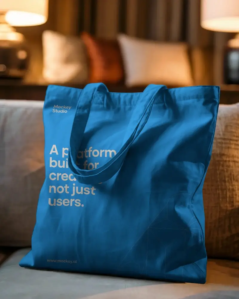 Reusable Cotton Tote Bag Mockup For Eco Friendly Shopping And Daily Carry Accessory Use