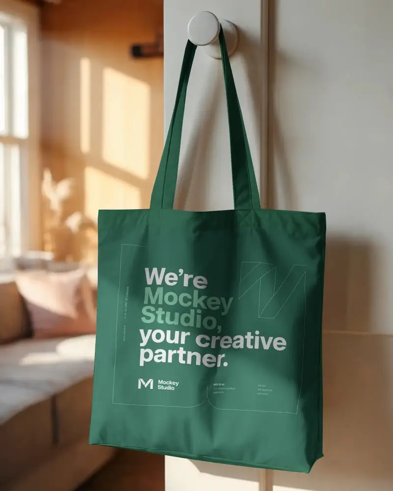 Eco Friendly Reusable Tote Bag Mockup For Branding And Custom Design Presentation